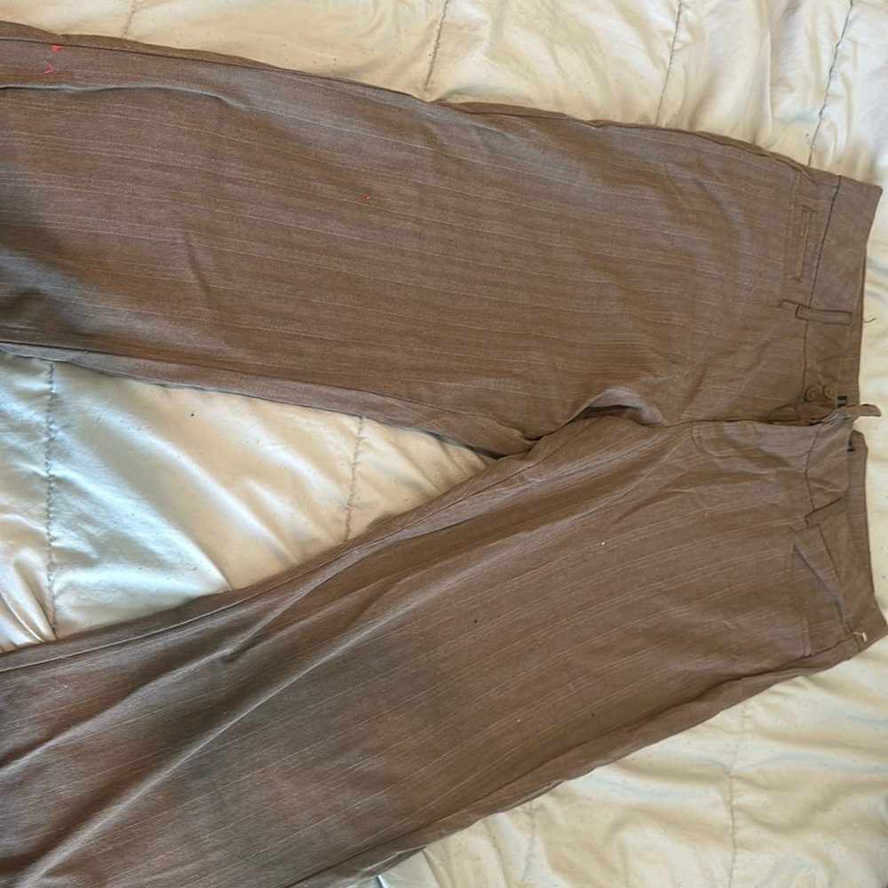 Riders By Lee Dress Pants Women’s 18M Brown Striped Straight Leg
